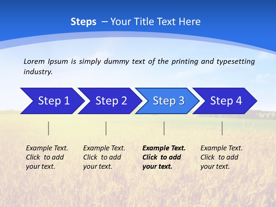 Bright Blue Growth PowerPoint Template