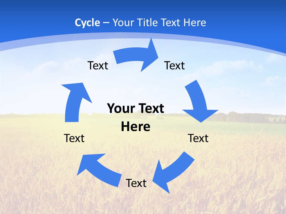 Bright Blue Growth PowerPoint Template
