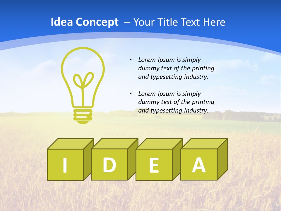 Bright Blue Growth PowerPoint Template