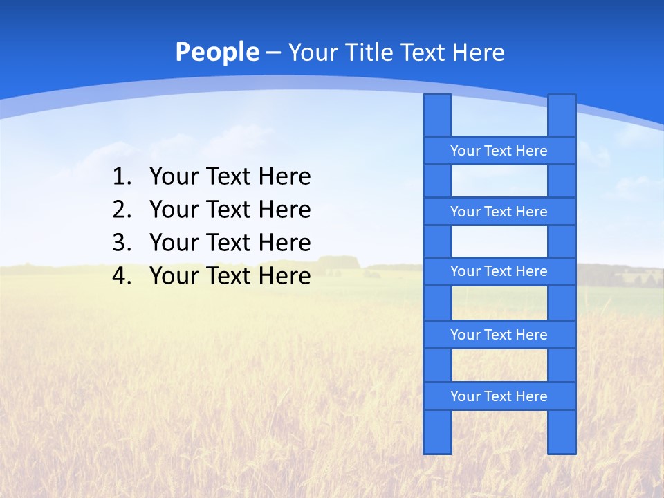 Bright Blue Growth PowerPoint Template
