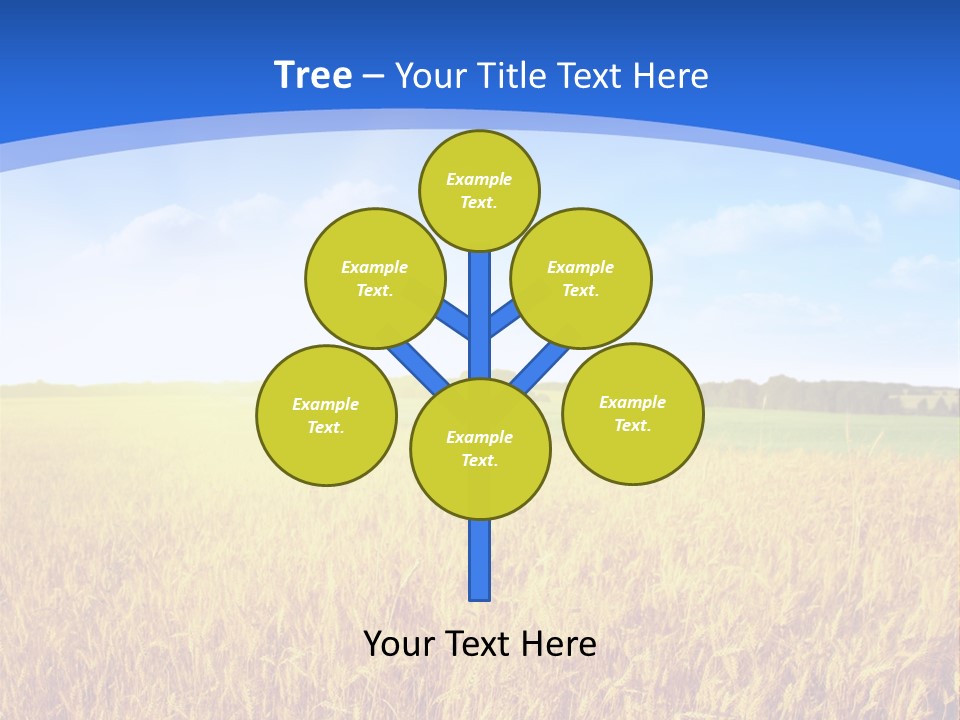 Bright Blue Growth PowerPoint Template