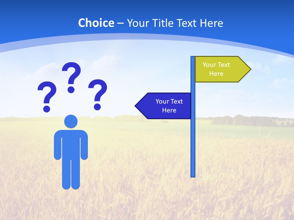 Bright Blue Growth PowerPoint Template