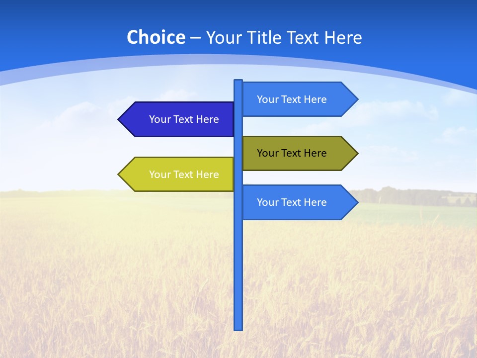 Bright Blue Growth PowerPoint Template