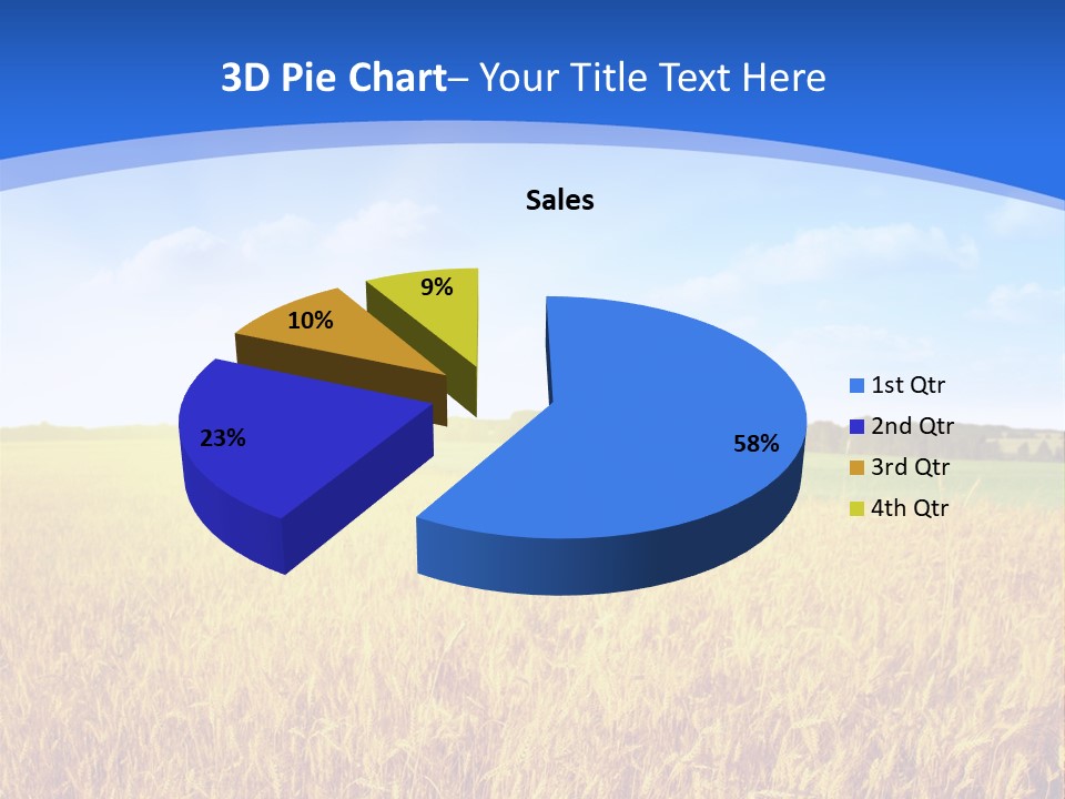 Bright Blue Growth PowerPoint Template
