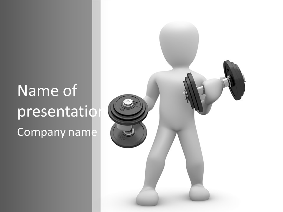 Rendering Biceps Sport PowerPoint Template