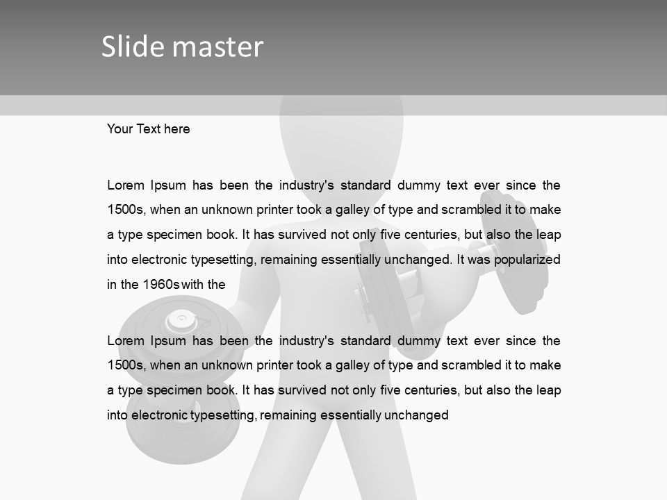 Rendering Biceps Sport PowerPoint Template