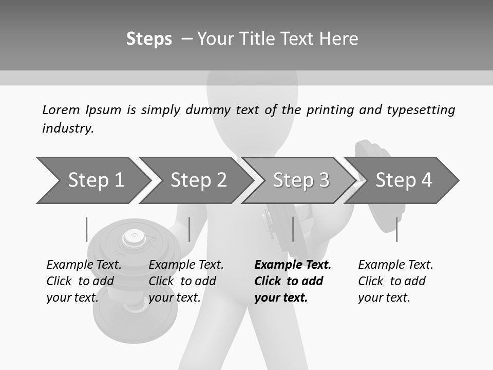 Rendering Biceps Sport PowerPoint Template