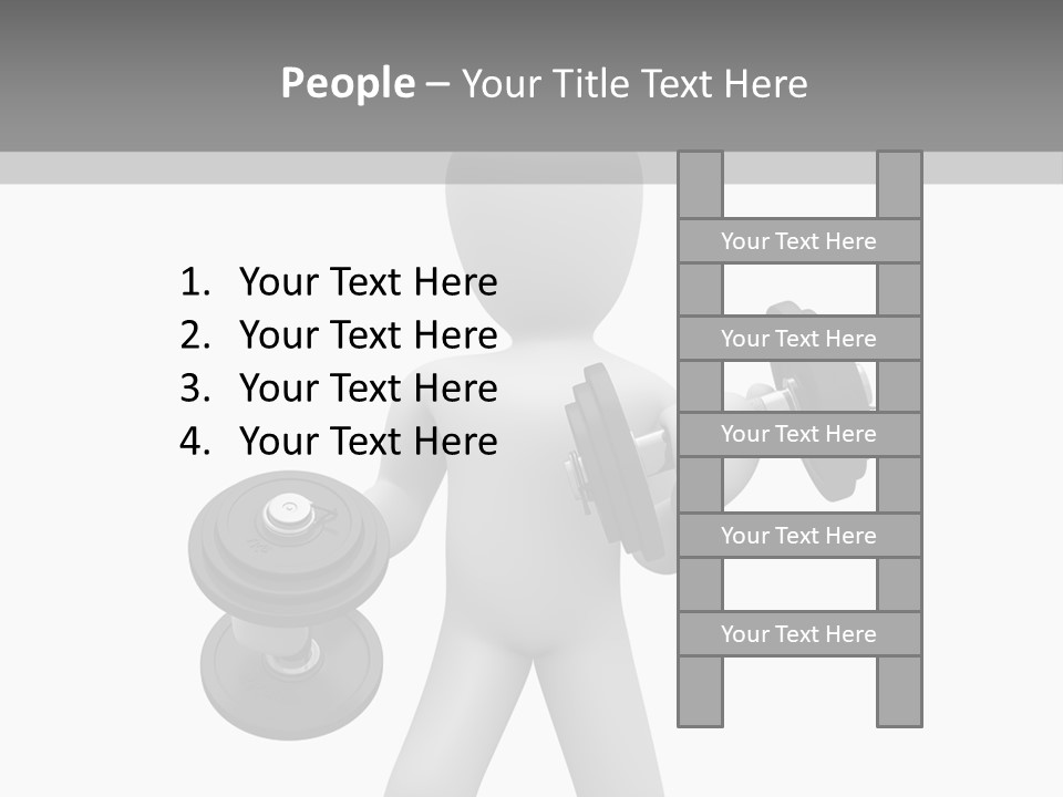 Rendering Biceps Sport PowerPoint Template