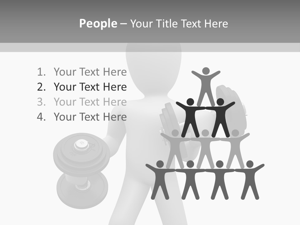 Rendering Biceps Sport PowerPoint Template