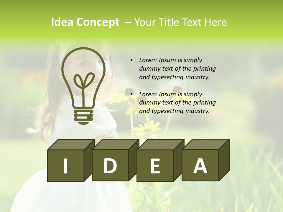 Spring Emotion Plant PowerPoint Template