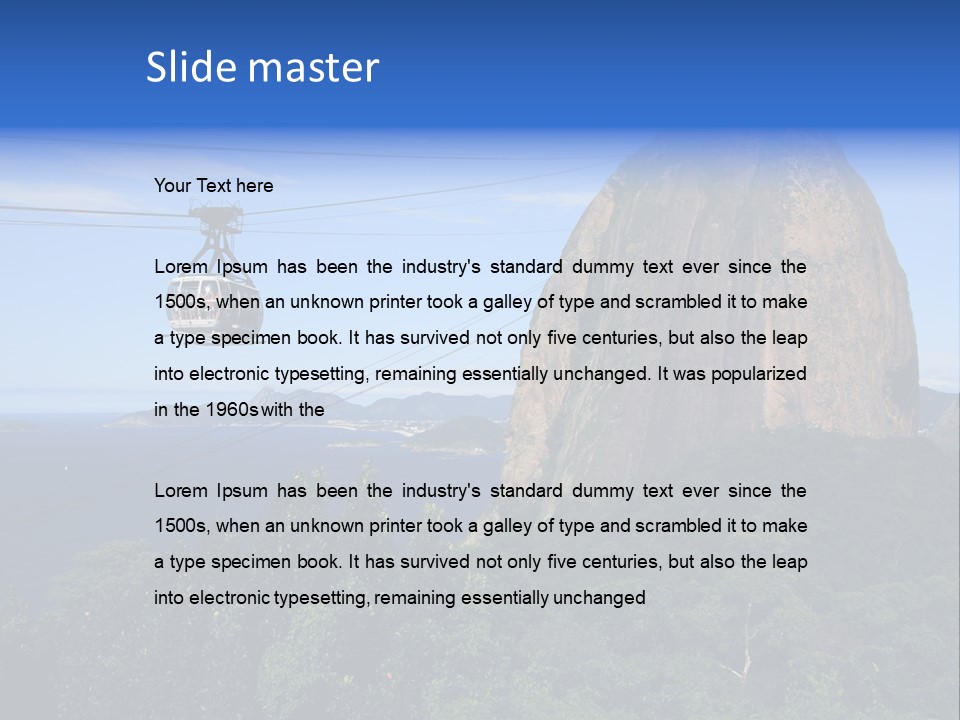 World Cup  Landscape Corcovado PowerPoint Template