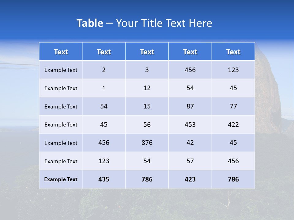 World Cup  Landscape Corcovado PowerPoint Template