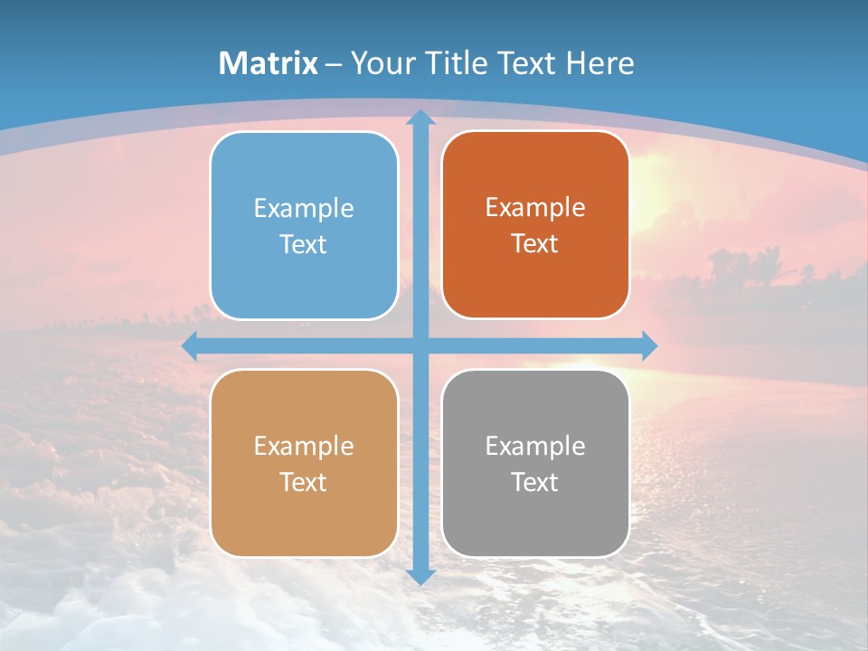 Gold Coastlines Beautiful PowerPoint Template