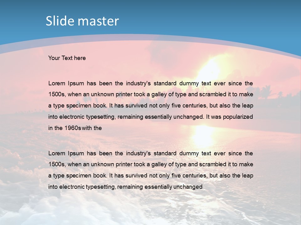 Gold Coastlines Beautiful PowerPoint Template