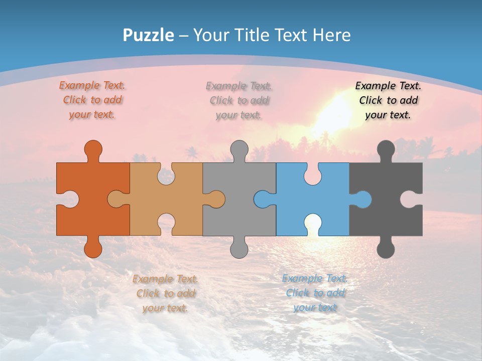 Gold Coastlines Beautiful PowerPoint Template