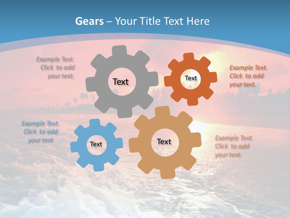 Gold Coastlines Beautiful PowerPoint Template