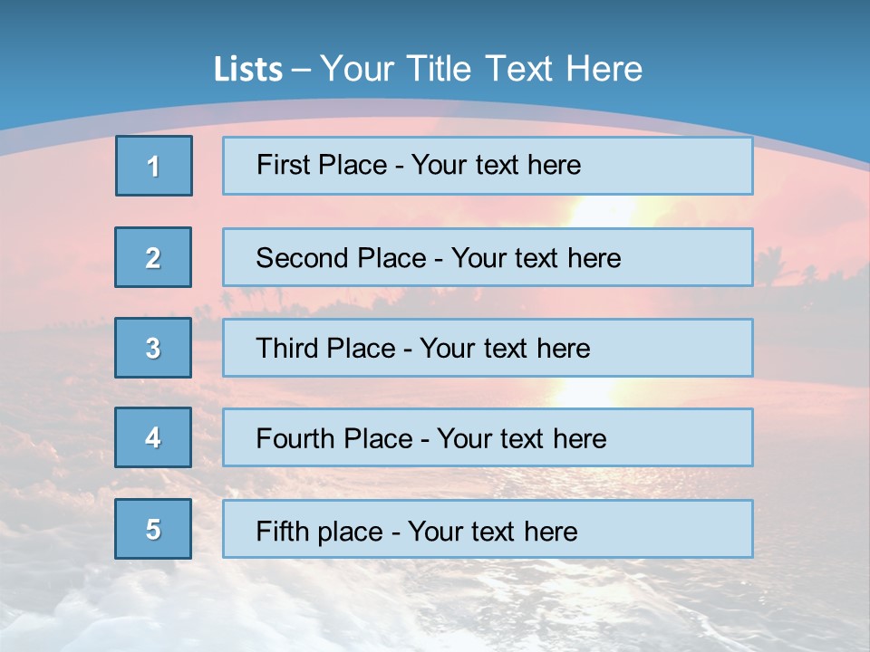 Gold Coastlines Beautiful PowerPoint Template