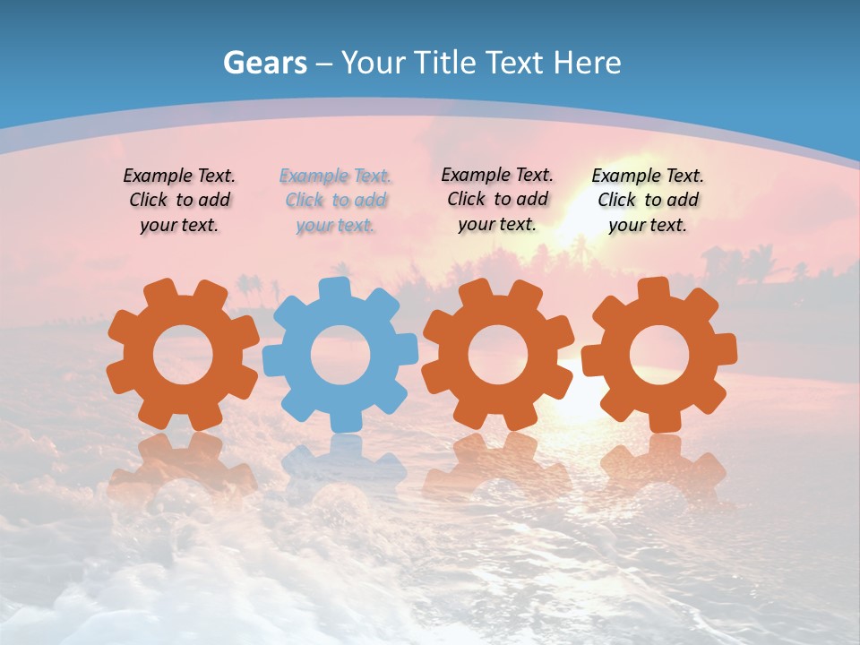 Gold Coastlines Beautiful PowerPoint Template