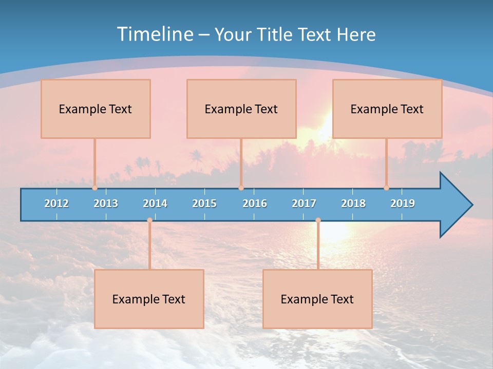 Gold Coastlines Beautiful PowerPoint Template