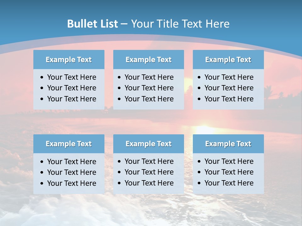 Gold Coastlines Beautiful PowerPoint Template