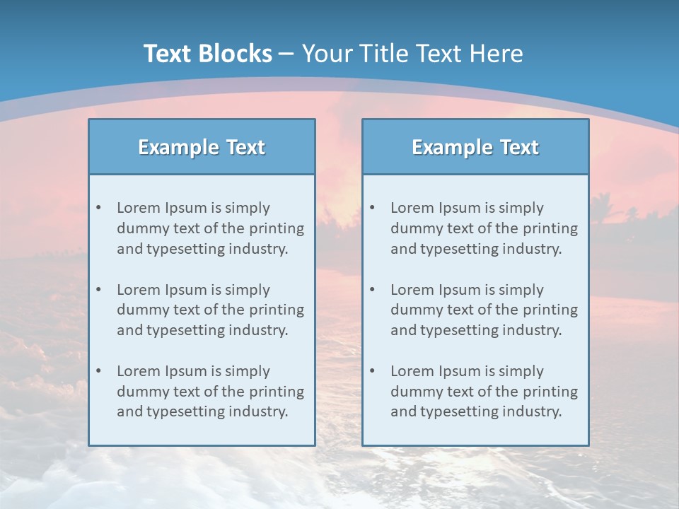 Gold Coastlines Beautiful PowerPoint Template