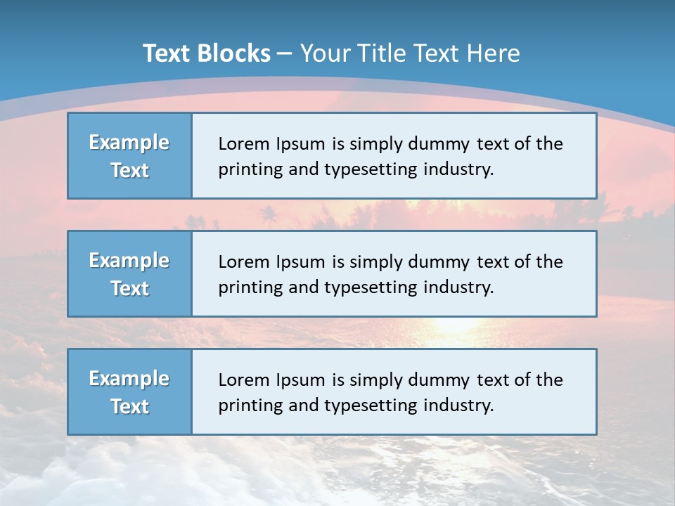 Gold Coastlines Beautiful PowerPoint Template