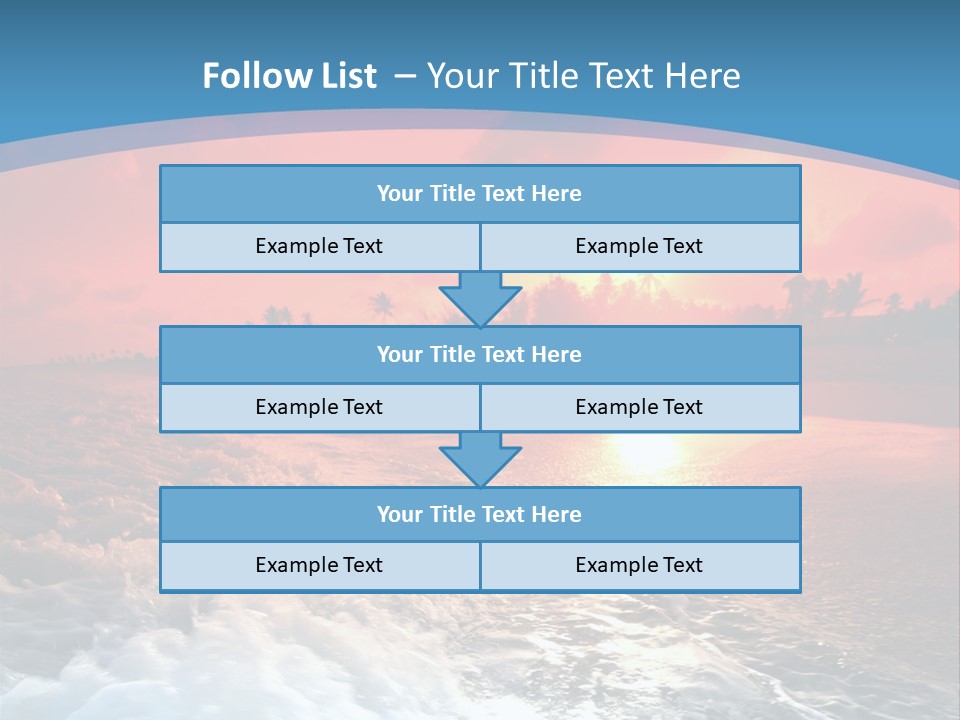 Gold Coastlines Beautiful PowerPoint Template