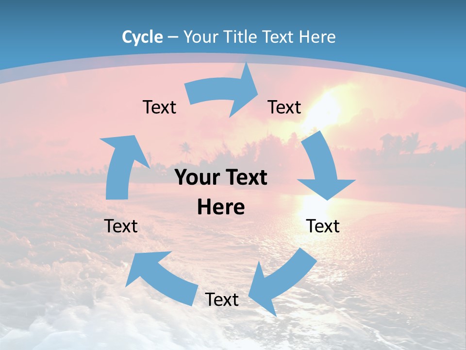 Gold Coastlines Beautiful PowerPoint Template