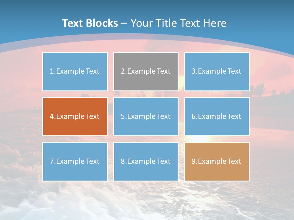 Gold Coastlines Beautiful PowerPoint Template