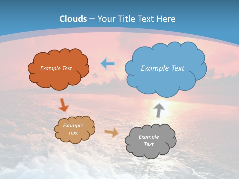 Gold Coastlines Beautiful PowerPoint Template