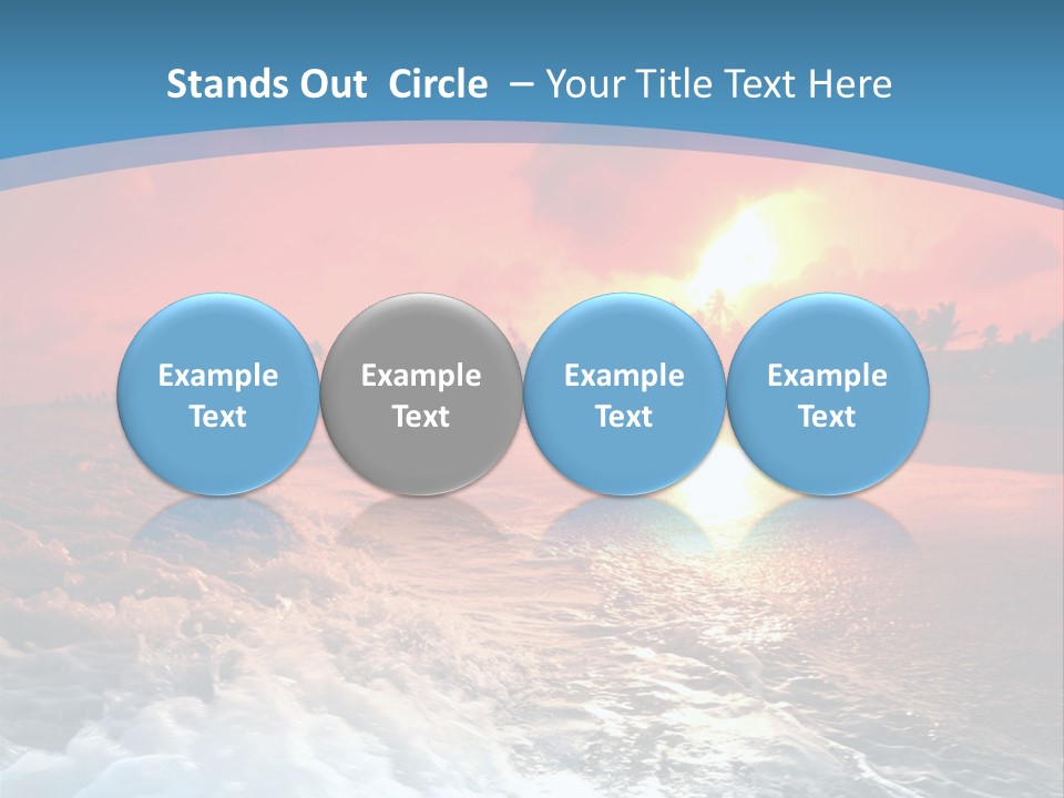 Gold Coastlines Beautiful PowerPoint Template