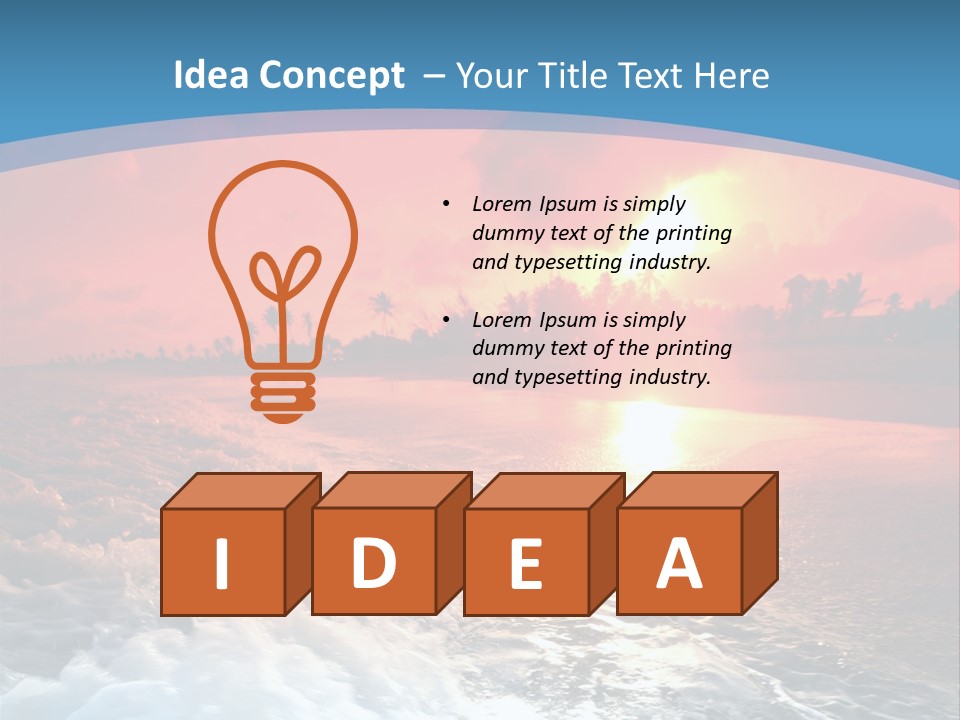 Gold Coastlines Beautiful PowerPoint Template