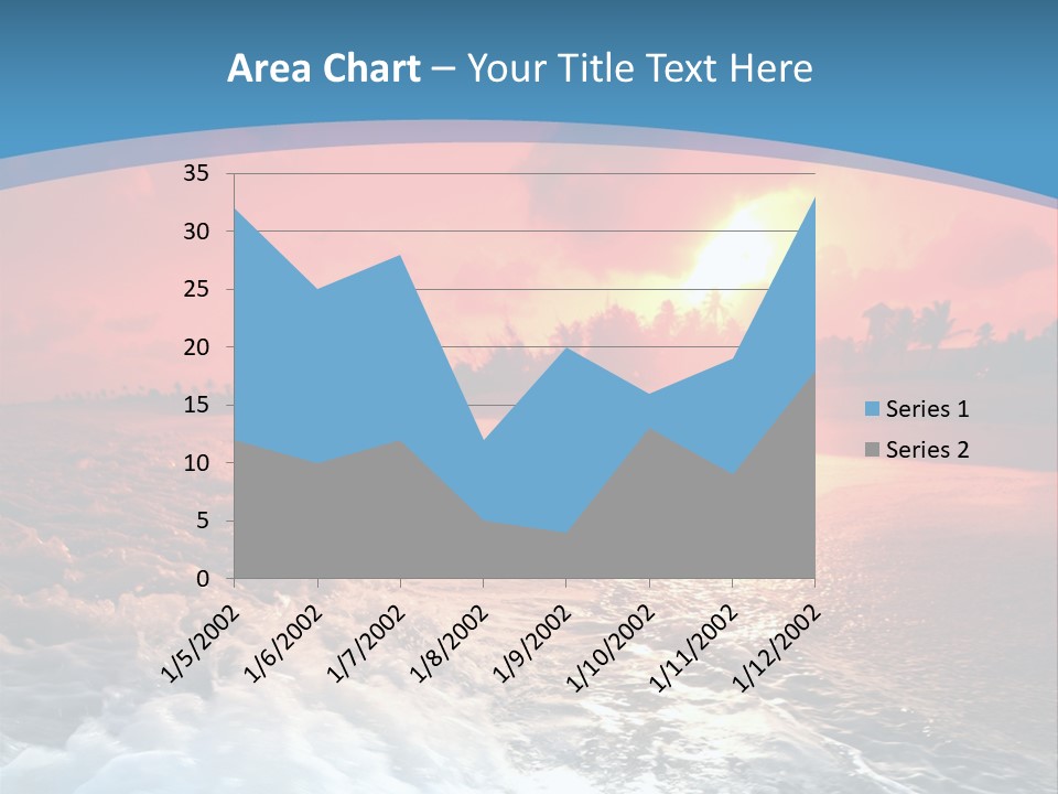 Gold Coastlines Beautiful PowerPoint Template