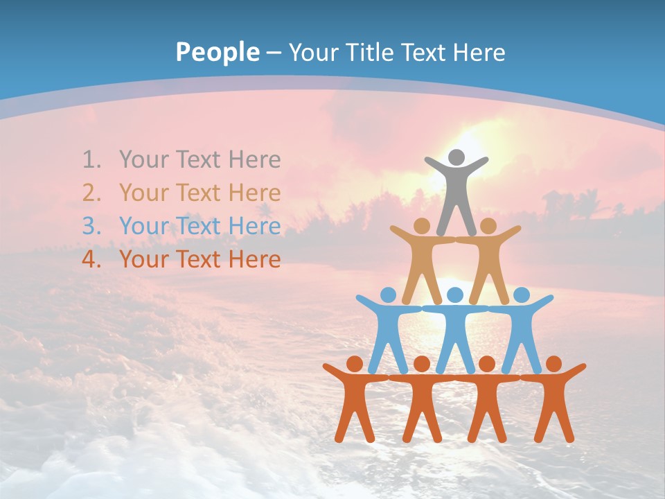 Gold Coastlines Beautiful PowerPoint Template