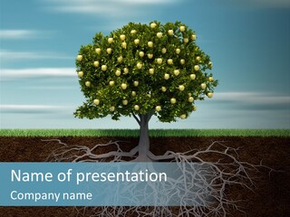 Alone Apple Single PowerPoint Template