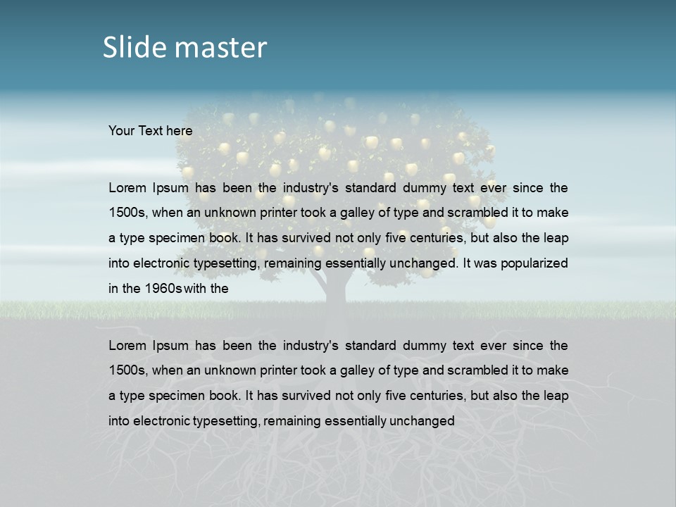 Alone Apple Single PowerPoint Template