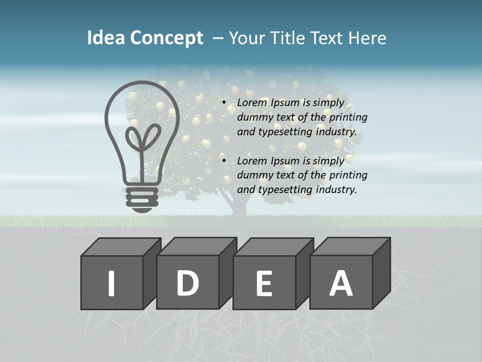 Alone Apple Single PowerPoint Template