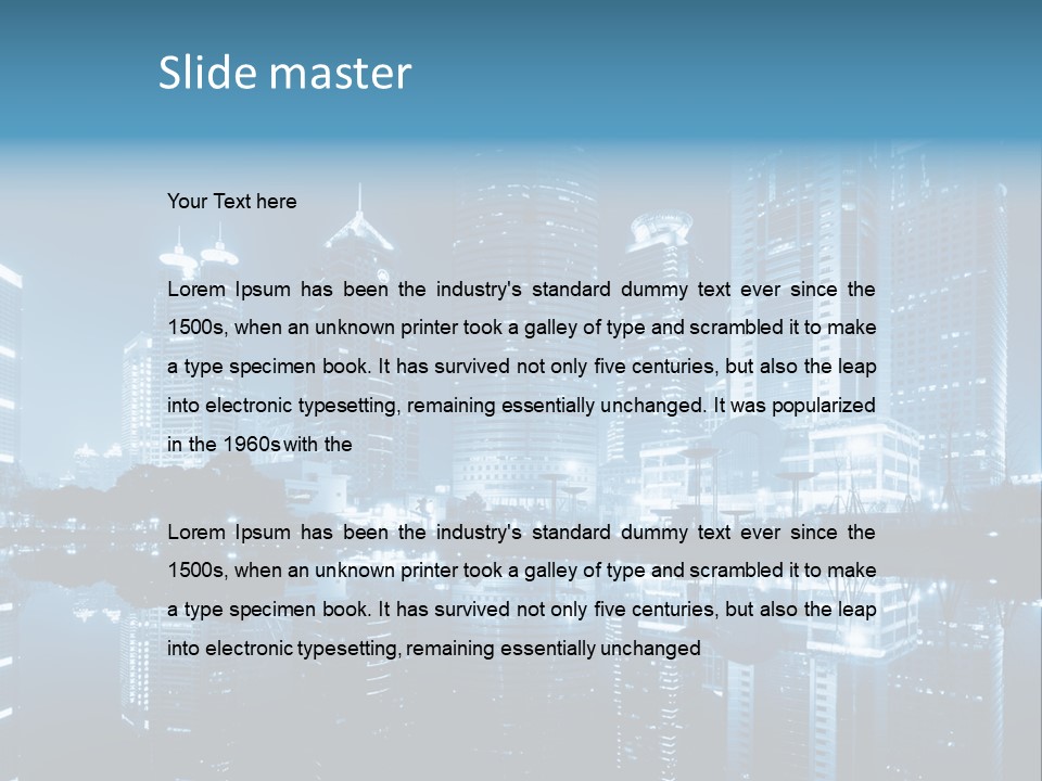 Commercial Waterfront Scenery PowerPoint Template