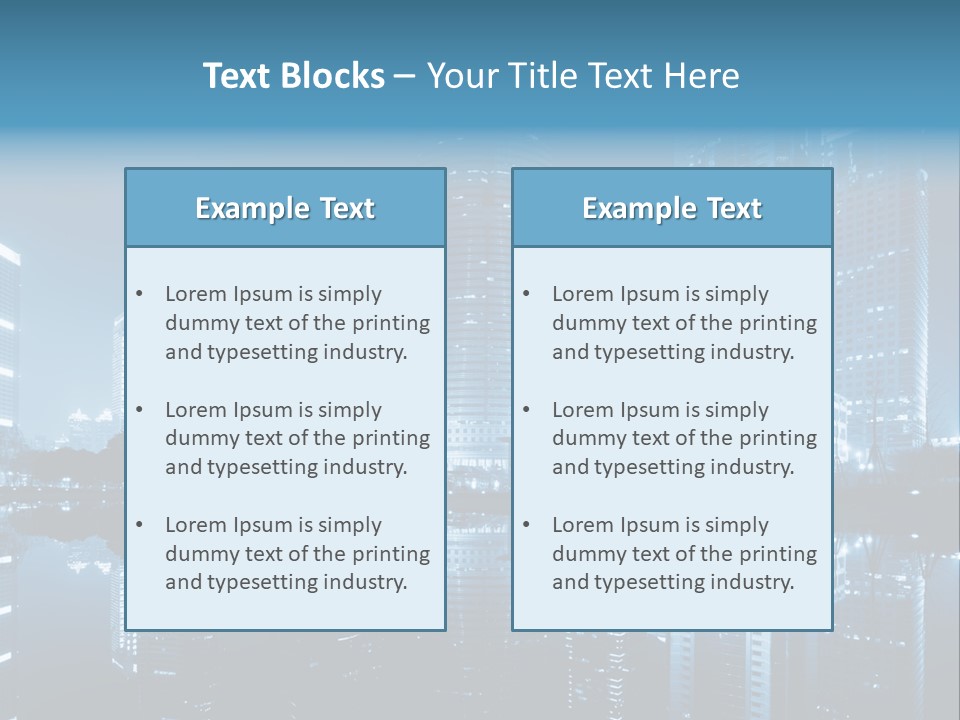 Commercial Waterfront Scenery PowerPoint Template