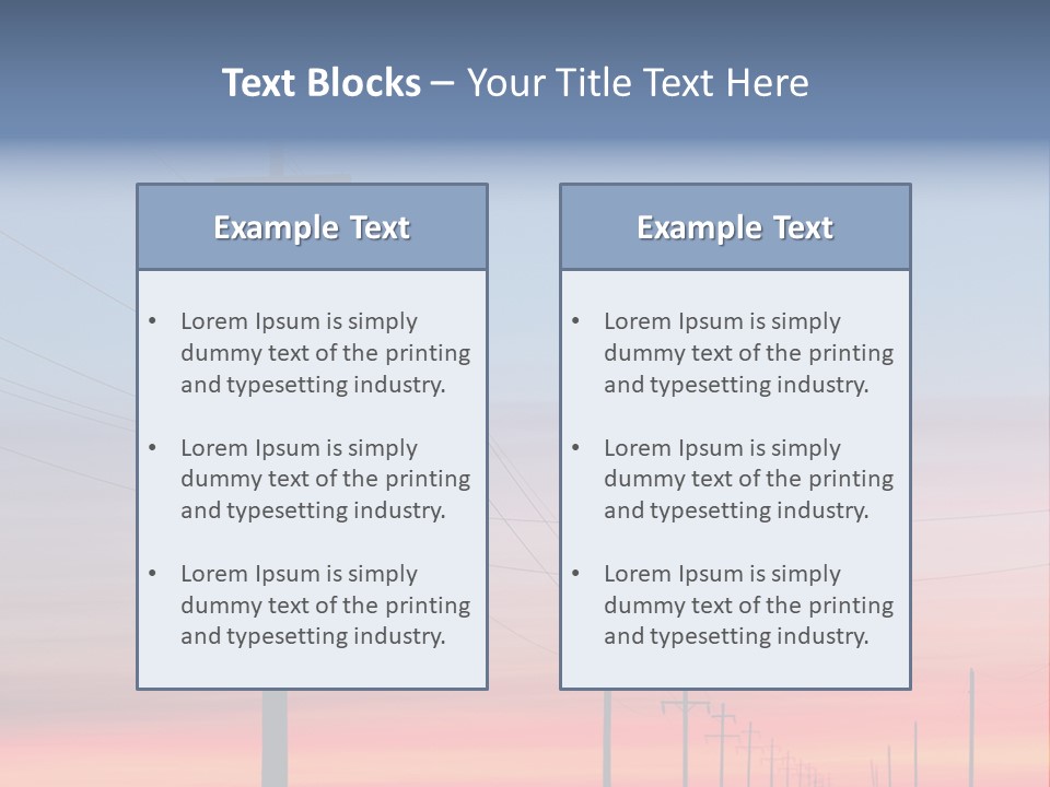 Electricity Electric Morning PowerPoint Template