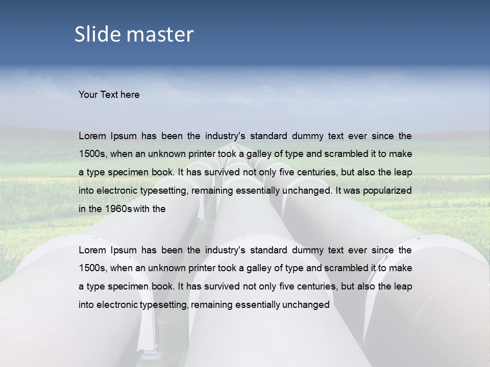 Underground Reliable Conduit PowerPoint Template