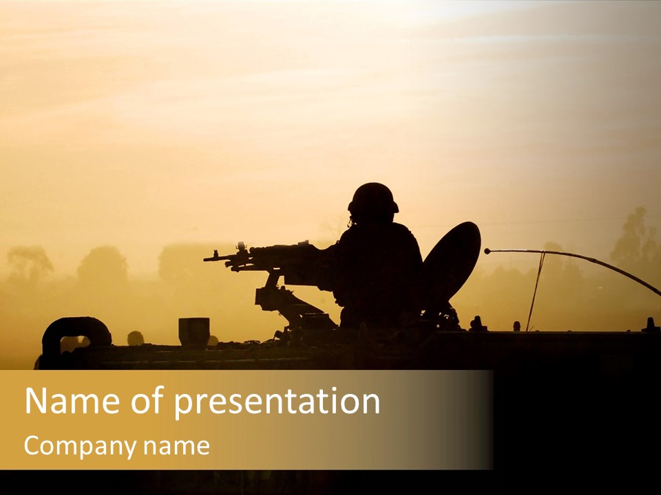 Tanks Defense Middle PowerPoint Template