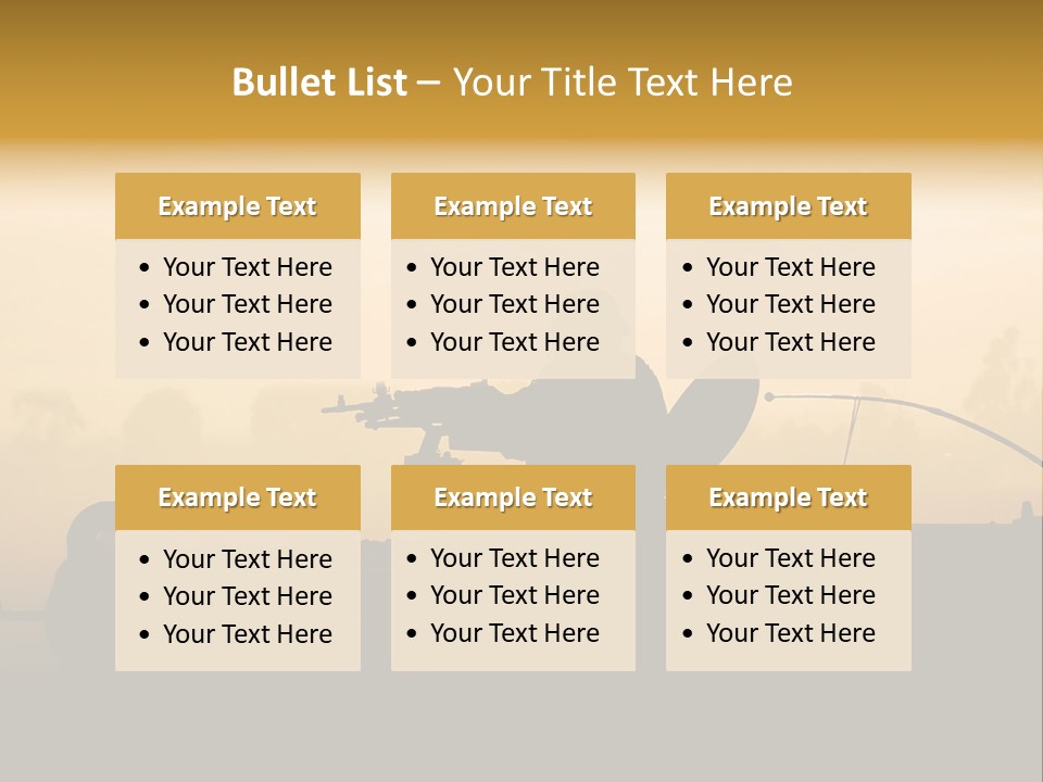 Tanks Defense Middle PowerPoint Template
