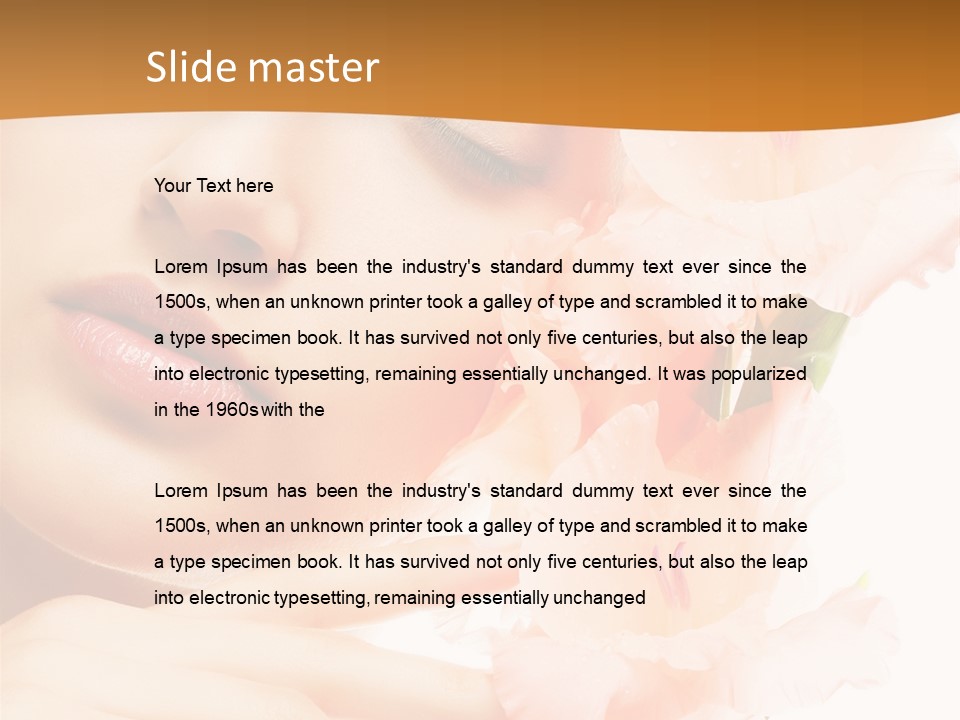 Model Lifestyle Purity PowerPoint Template