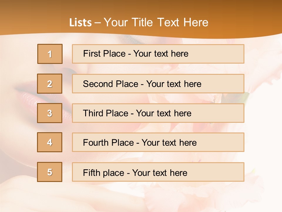 Model Lifestyle Purity PowerPoint Template