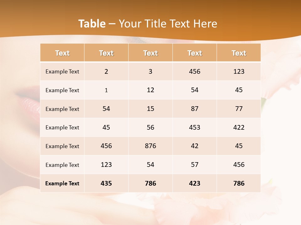 Model Lifestyle Purity PowerPoint Template