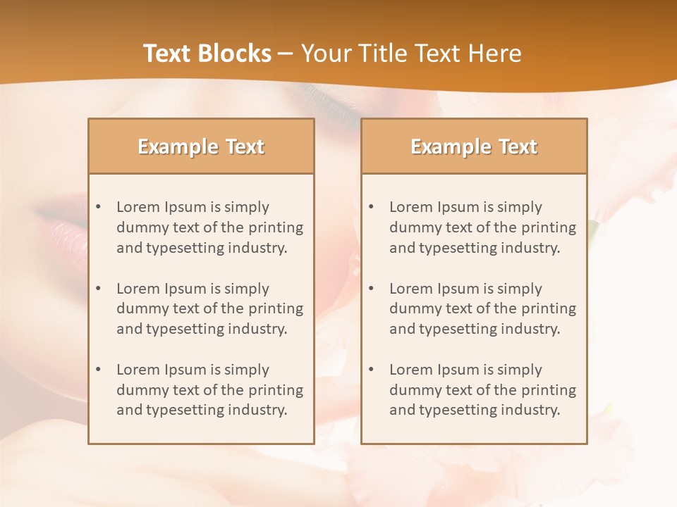 Model Lifestyle Purity PowerPoint Template