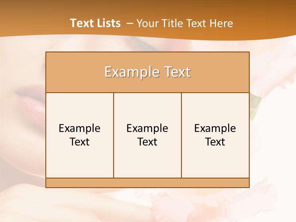 Model Lifestyle Purity PowerPoint Template
