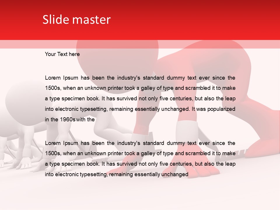 Success Worker Run PowerPoint Template