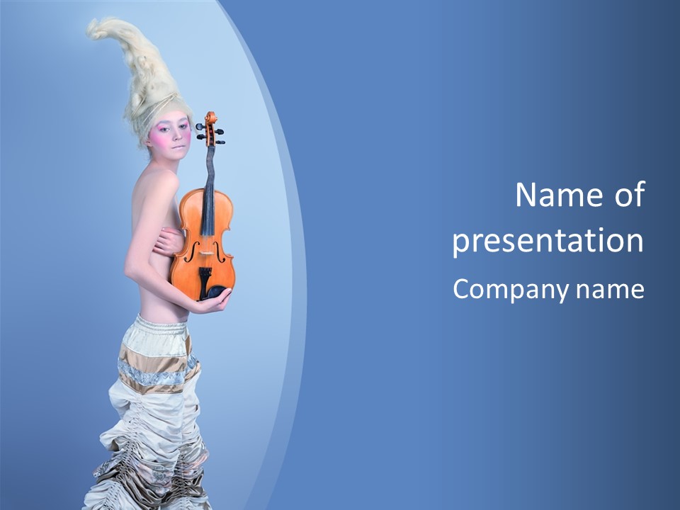 Octave Female Strings PowerPoint Template